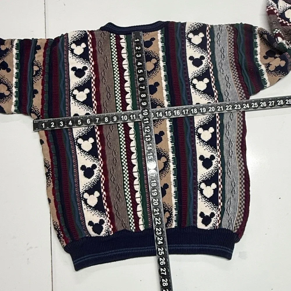 Vintage Mickey Mouse Sweater Mens‎ Large Coogi Style 3D Knit Disney Store
